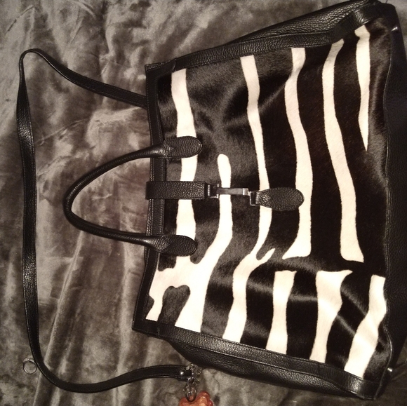 Claudia Firenze Handbags - Claudia Firenze Italian Leather Zebra Tote